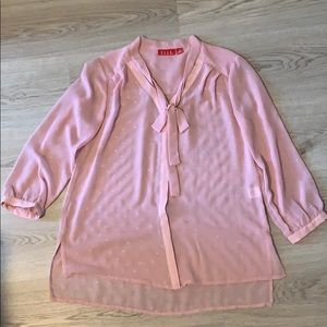 Elle button down with scarf tie